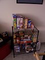My boyfriend is obsessed with grocery shopping, so we had to buy a rack to store the overflow. 